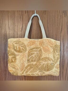 Florabella Raffia Straw Tote Coastal Boho Luxe Resort Quiet Luxury XL Bag